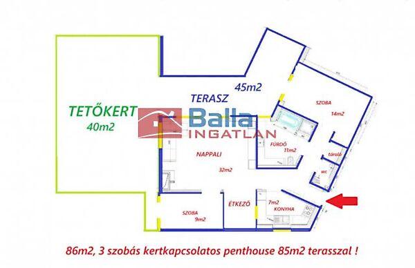 Tetőteraszos penthouse, Budapest, XIII. kerület 2. képe