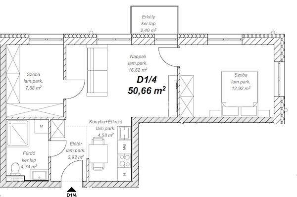 Mendei Lakópark, D. épület I.em., Mende 2. képe