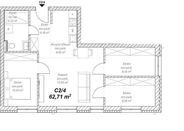 Mendei Lakópark, C. épület II.em, Mende 2. képe
