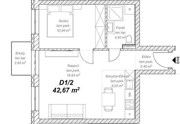 Mendei Lakópark, D. épület I.em., Mende 2. képe