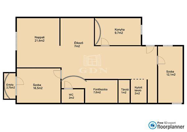 Lift, erkély, 3 szoba, belváros, Nagykanizsa 2. képe